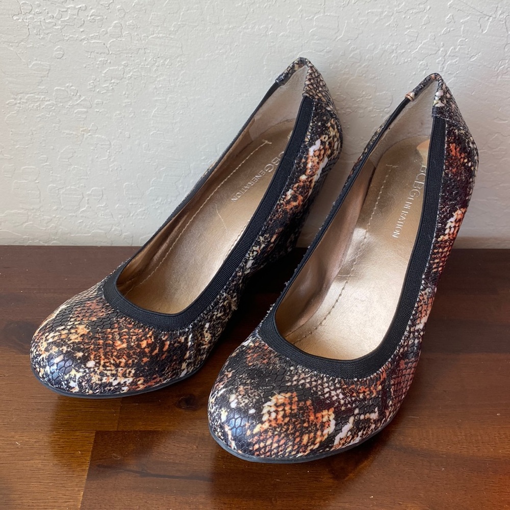 Bcbg Python Print Slip On Thin Wedge - image 2
